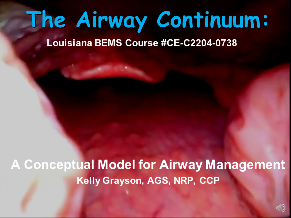 The Airway Continuum: A Conceptual Model for Airway Management