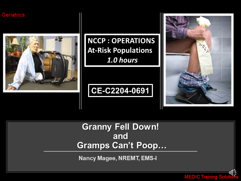 Granny Fell Down and Gramps Can't Poop: Geriatric Emergencies